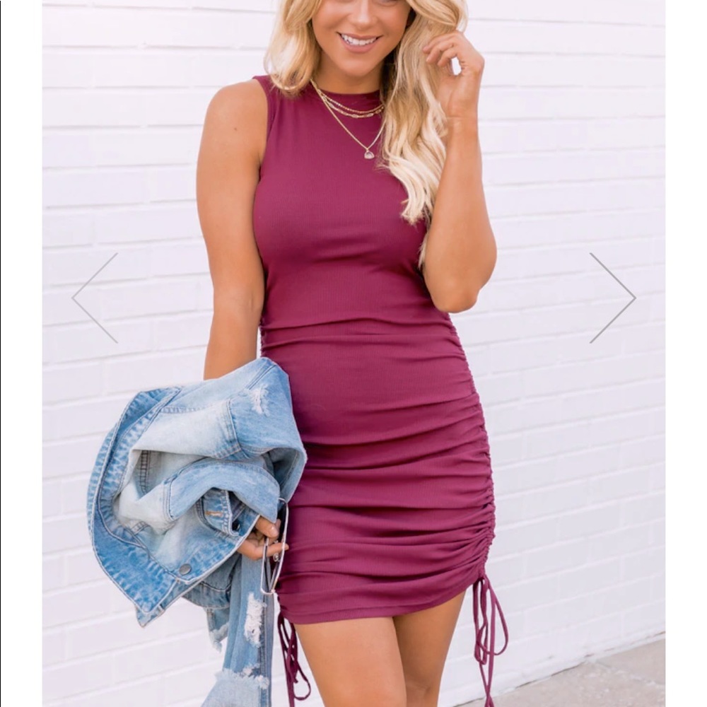 Pink lily black dress